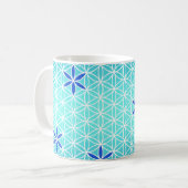 Blume des Lebens - Briefmarke - nahtloses Muster - Kaffeetasse (Vorderseite Links)