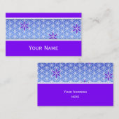 Blume des Lebens - Briefmarke - nahtloses Muster - Visitenkarte (Vorne/Hinten)