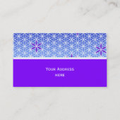 Blume des Lebens - Briefmarke - nahtloses Muster - Visitenkarte (Rückseite)