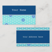 Blume des Lebens - Briefmarke - nahtloses Muster - Visitenkarte (Vorne/Hinten)