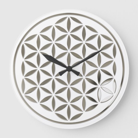 BLUME DES LEBENS - Briefmarke - Silber / Blume des Große Wanduhr (Vorderseite)