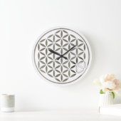 BLUME DES LEBENS - Briefmarke - Silber / Blume des Große Wanduhr (Zuhause)