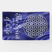 Blume des Lebens - Briefmarke Silber + Ihr Rückgra Banner (Horizontal)