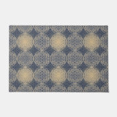 Blume des Lebens - Briefmarkenmuster - blauer Sand Fußmatte (Vorderseite)