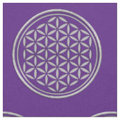 Blume des Lebens - Briefmarkensilber + Ihr backg. Stoff (Nahaufnahme)