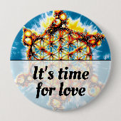 Blume des Lebens - Bunte Wege 5 Button (Vorderseite)