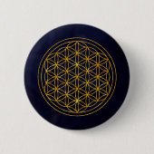 Blume des Lebens Button (Vorderseite)