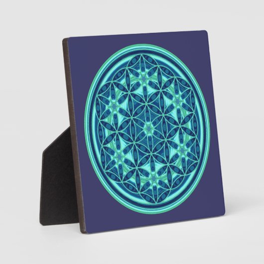 Blume des Lebens - Button Style 01 Fotoplatte (Vorderseite)