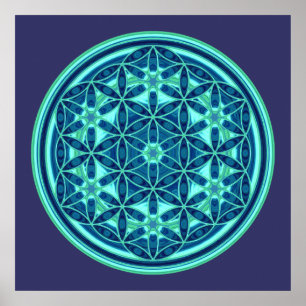 Blume des Lebens - Button Style 01 Poster