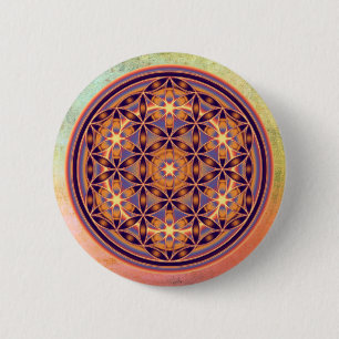 Blume des Lebens - Button Style 02