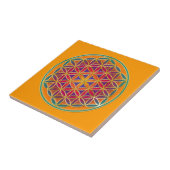 Blume des Lebens - Button Style 03 Fliese (Seite)