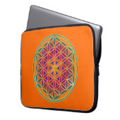 Blume des Lebens - Button Style 03 Laptopschutzhülle (Vorderseite Links)
