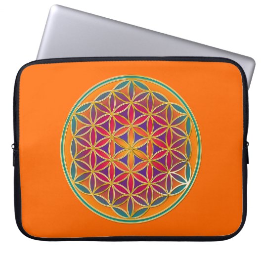 Blume des Lebens - Button Style 03 Laptopschutzhülle (Vorderseite)
