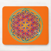 Blume des Lebens - Button Style 03 Mousepad (Vorne)