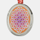 Blume des Lebens - Button Style 04 Ornament Aus Metall (Links)