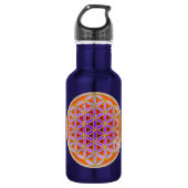 Blume des Lebens - Button Style 04 Trinkflasche (Vorderseite)