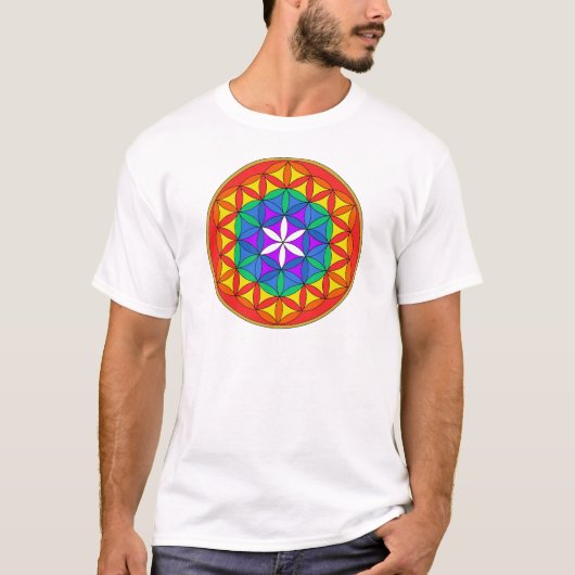 Blume des Lebens Chakra3.png T-Shirt (Vorderseite)