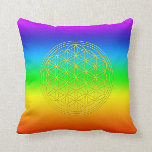 Blume des Lebens Chakra 2 Kissen