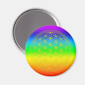 Blume des Lebens chakra 2 Magnet (Vorderseite/Rückseite)