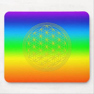 Blume des Lebens chakra 2 Mousepad