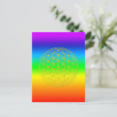 Blume des Lebens chakra 2 Postkarte (Stehend Vorderseite)