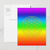 Blume des Lebens chakra 2 Postkarte (Vorne/Hinten)