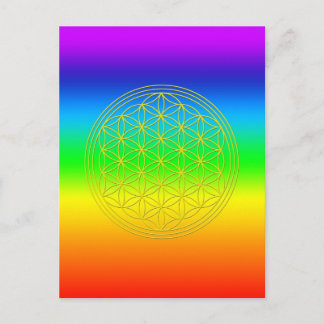 Blume des Lebens chakra 2 Postkarte