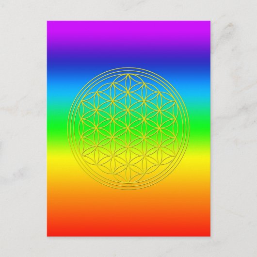 Blume des Lebens chakra 2 Postkarte (Vorderseite)