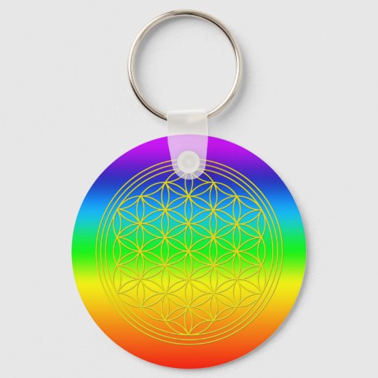 Blume des Lebens chakra 2 Schlüsselanhänger (Vorderseite)