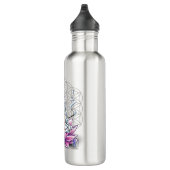 Blume des Lebens, Chakra, Göttin-Wasserflasche Edelstahlflasche (Rechts)