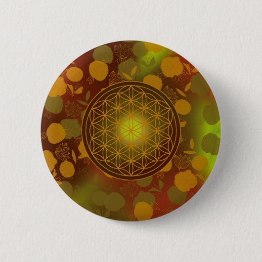 Blume des Lebens, Chakra, Zen, Button (Vorderseite)