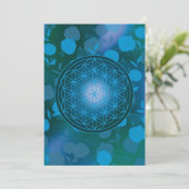 Blume des Lebens, Chakra, Zen, Einladung (Stehend Vorderseite)