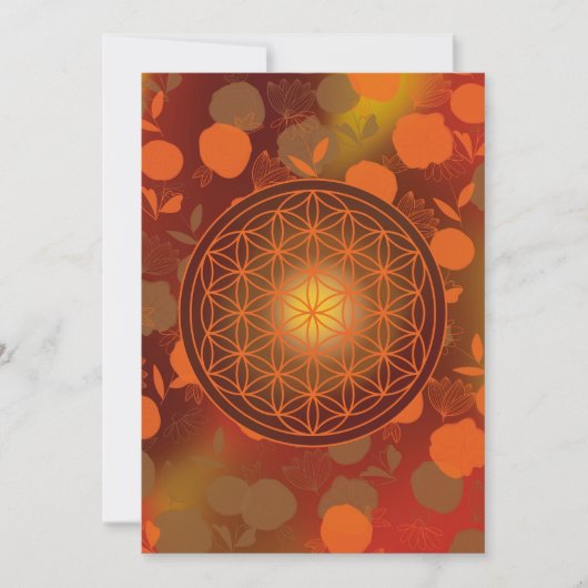Blume des Lebens, Chakra, Zen, Einladung (Vorderseite)