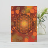 Blume des Lebens, Chakra, Zen, Einladung (Stehend Vorderseite)