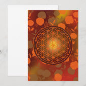 Blume des Lebens, Chakra, Zen, Einladung (Vorne/Hinten)
