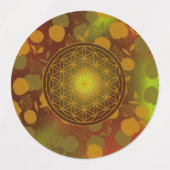 Blume des Lebens, Chakra, Zen, Etiketten (Design 2)