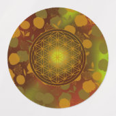 Blume des Lebens, Chakra, Zen, Etiketten (Design 1)
