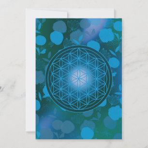 Blume des Lebens, Chakra, Zen, heilige Geometrie, Einladung