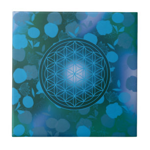 Blume des Lebens, Chakra, Zen, heilige Geometrie, Fliese