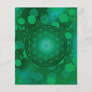 Blume des Lebens, Chakra, Zen, heilige Geometrie, Flyer