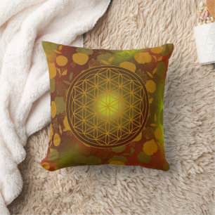 Blume des Lebens, Chakra, Zen, heilige Geometrie, Kissen