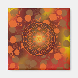 Blume des Lebens, Chakra, Zen, heilige Geometrie, Magnet