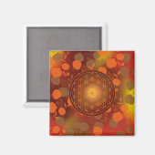 Blume des Lebens, Chakra, Zen, Magnet (Vorderseite/Rückseite)