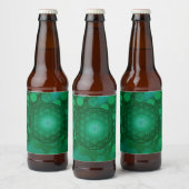 Blume des Lebens, Chakra, Zen, sakraler geometrisc Bierflaschenetikett (Flaschen)