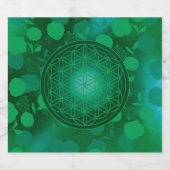 Blume des Lebens, Chakra, Zen, sakraler geometrisc Bierflaschenetikett (Einzelnes Label)