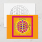 BLUME DES LEBENS - Chakras Yantra Postkarte (Vorne/Hinten)