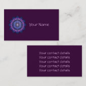 BLUME DES LEBENS/des Blume DES Lebens - Mandala II Visitenkarte (Vorne/Hinten)