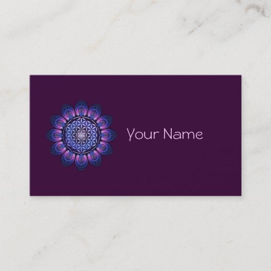 BLUME DES LEBENS/des Blume DES Lebens - Mandala II Visitenkarte (Vorderseite)