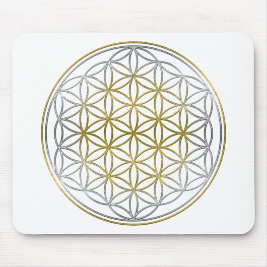 BLUME DES LEBENS/des Blume DES Lebens - zweifarbig Mousepad (Vorne)