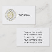 BLUME DES LEBENS/des Blume DES Lebens - zweifarbig Visitenkarte (Vorne/Hinten)